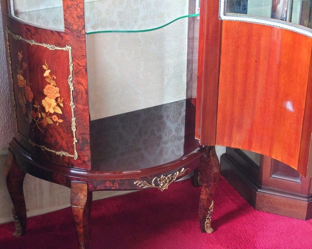 スペイン アンティーク飾り棚 マホガニーローズウッド キャビネット スペイン アンティーク飾り棚 マホガニーローズウッド キャビネット