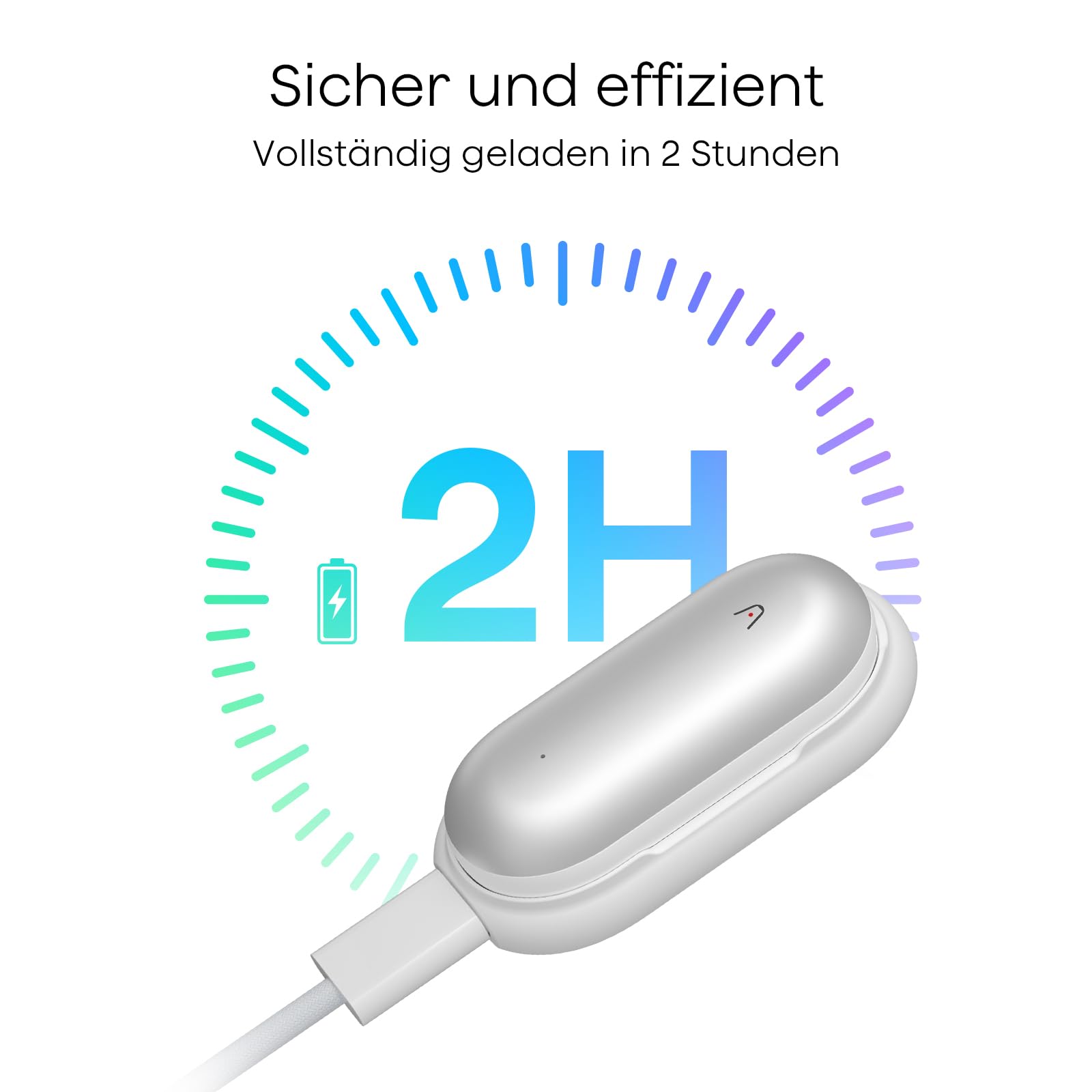 Plaud Ladestation, Magnetische Ladeschale mit Rutschfester Basis & USB-C-Textilkabel, Schnelles 2-Stunden-Lade-Ersatzzubehör für den NotePin und NotePin SKI-Sprachrekorder