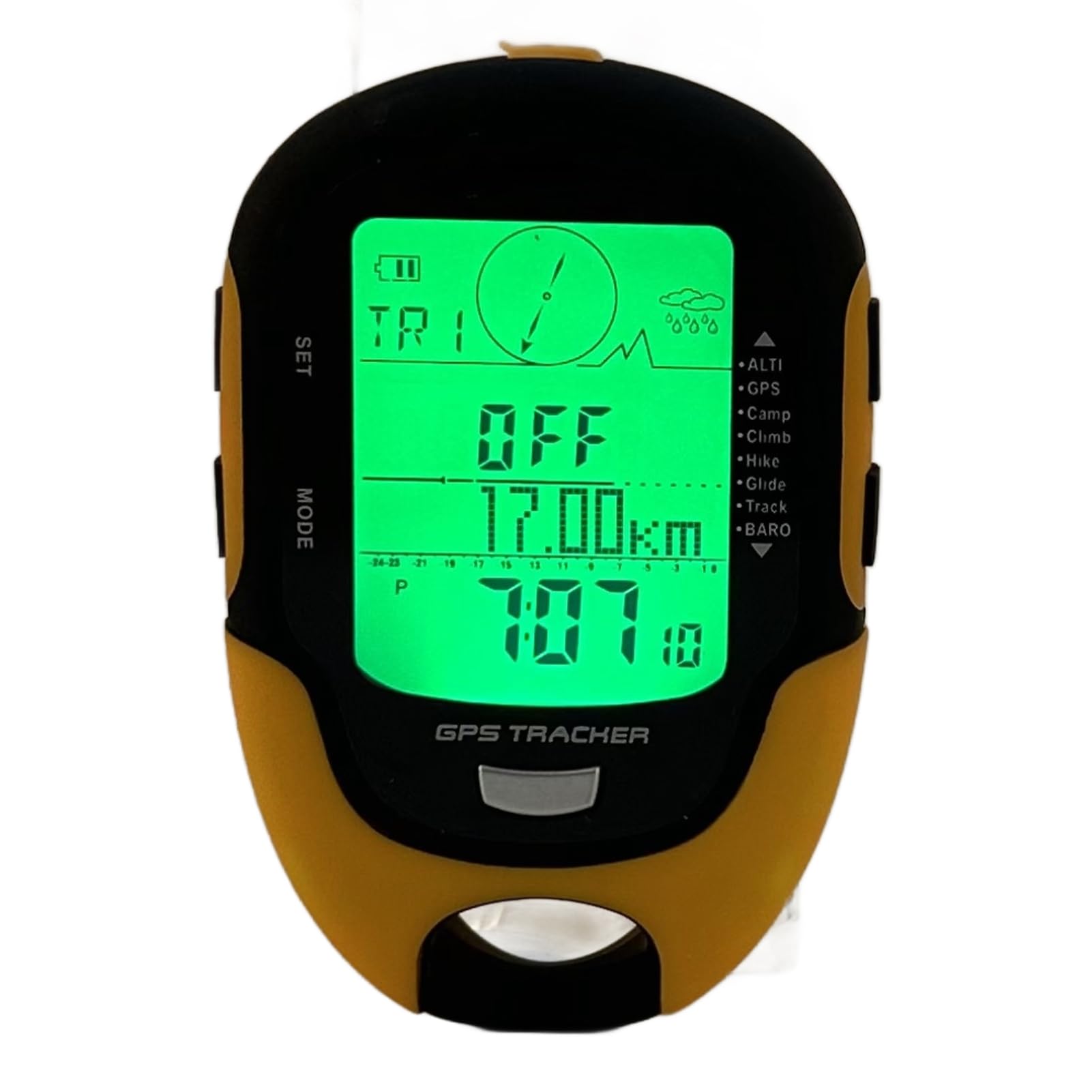 Chrees FR510 ABS IPX4 WASGERFORTE GRADE OUTTOOR -NAVIGATION Höhenmesser Temperaturfeuchtigkeit Kompass GPS Elektronischer Höhenmesser GPS Elektronischer