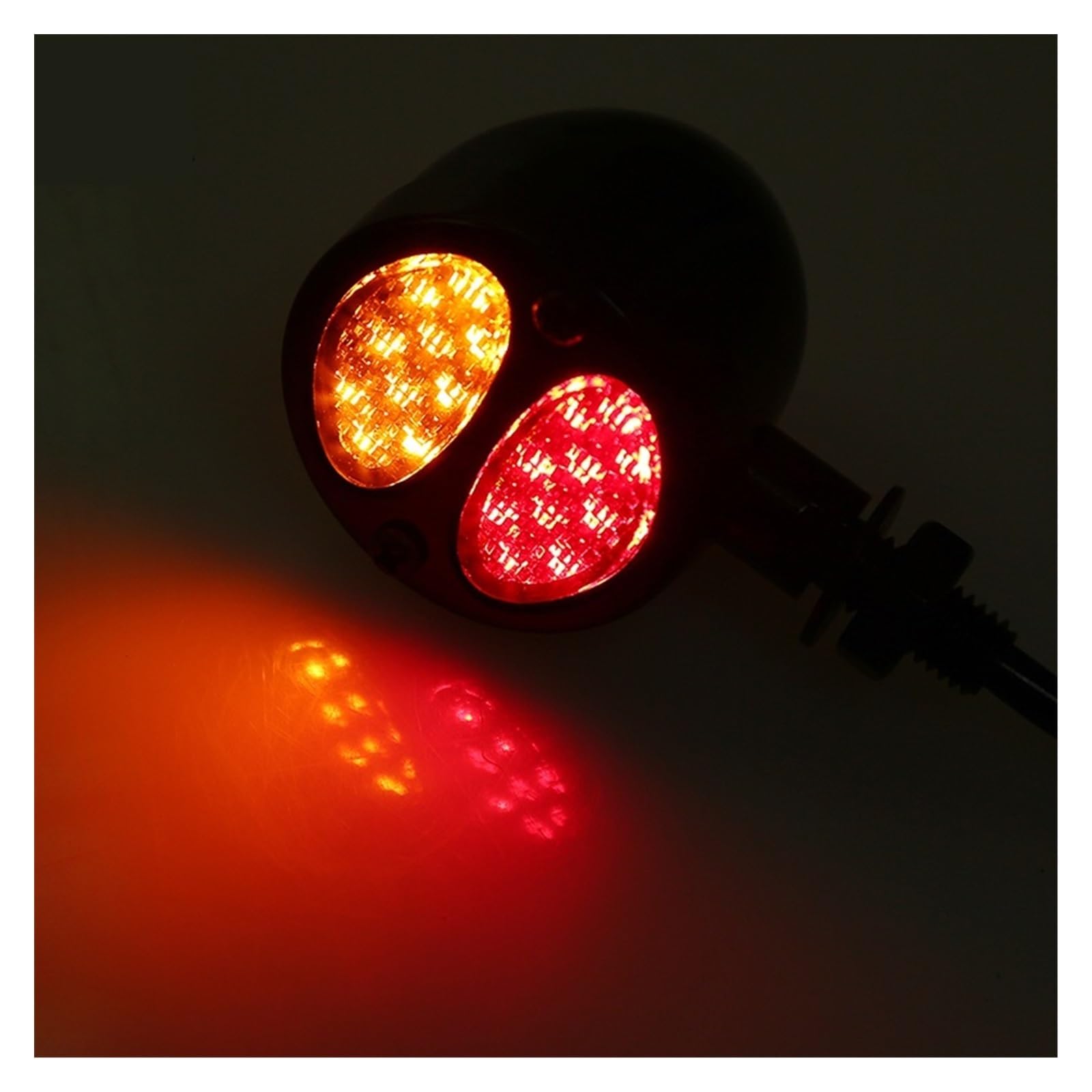 Genérico Intermitentes motos Intermitentes motos LED motocicleta para lámpara de señal para doble lente rojo amarillo Universal motocicleta Flash