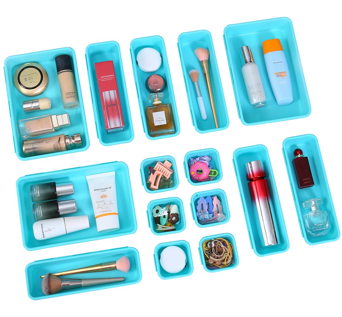 Kutesna15PC drawer organizer Blue