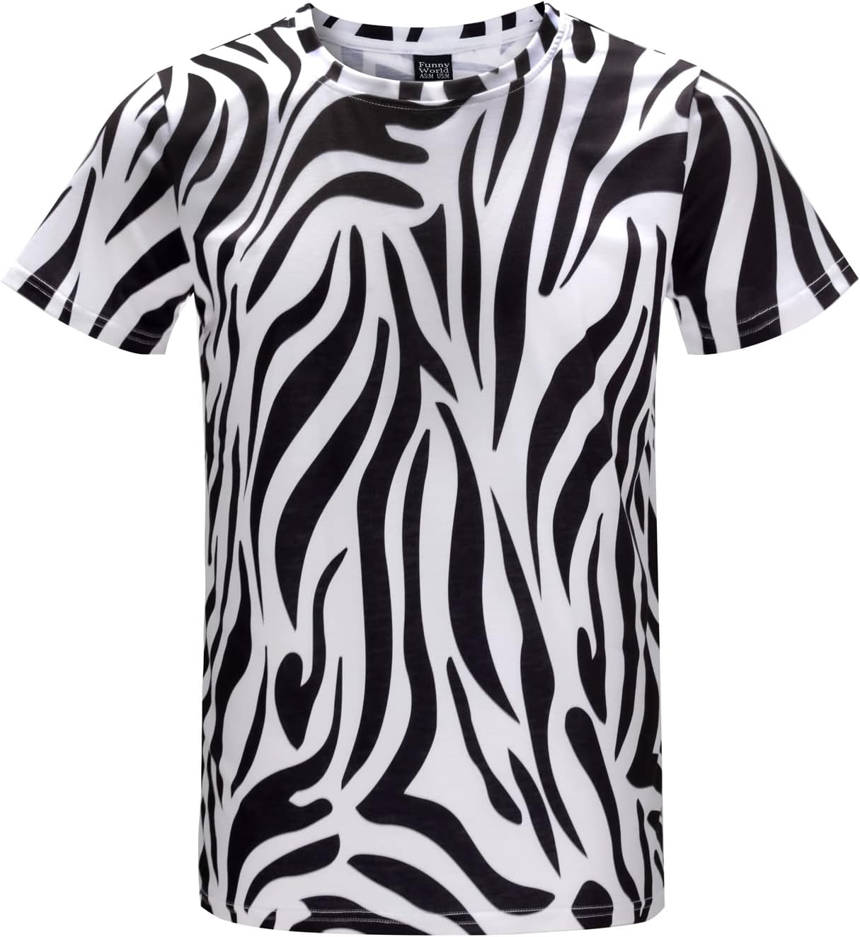 Funny World Men's Animal Print T-Shirt Graphic Short Sleeve Halloween Costume - Image 3