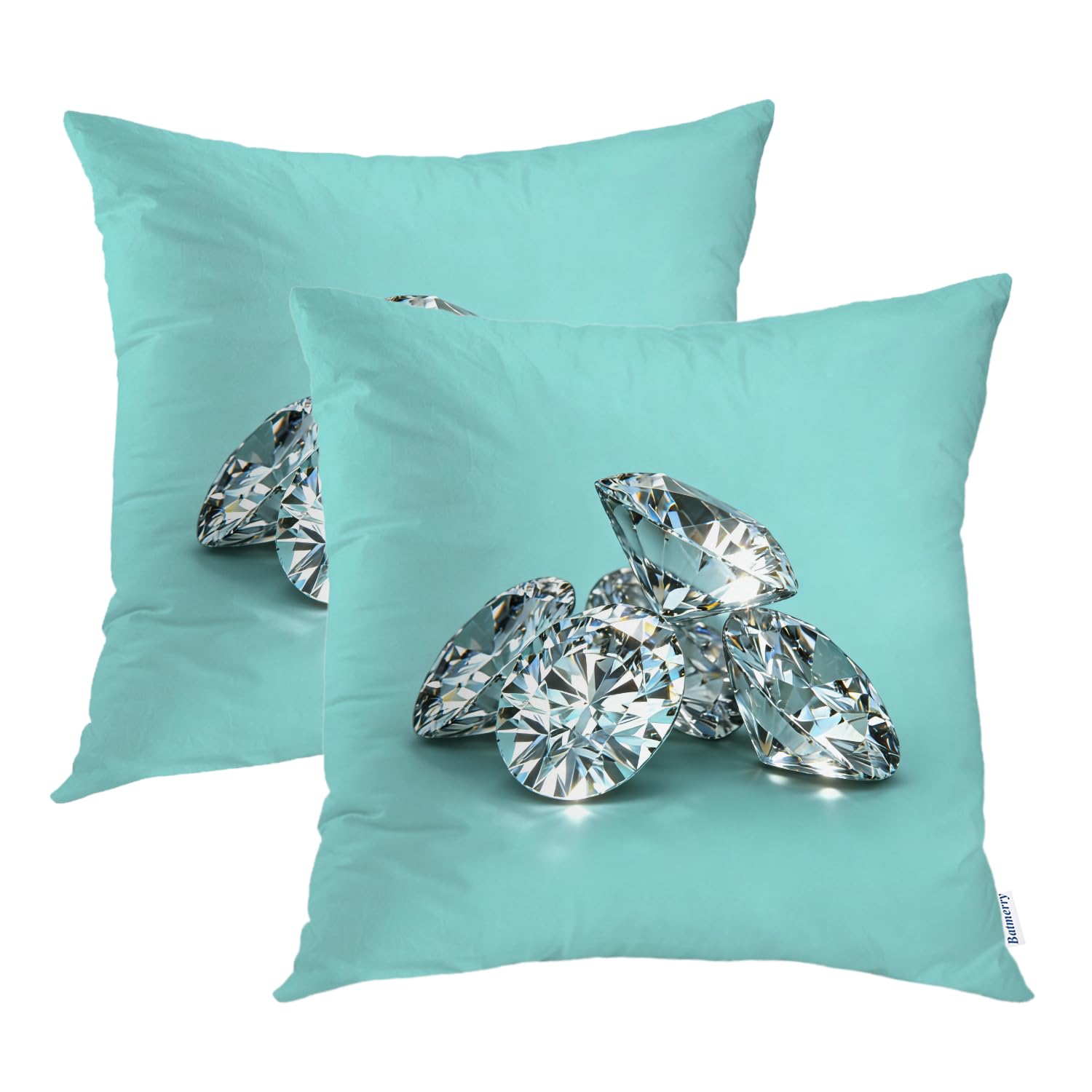 Taie d'oreiller décorative motif diamant double face textile de salon soigné