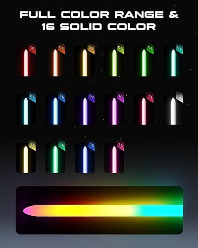 Miniatura 6 de Sable de luz de control de movimiento Xenopixel 3.0 mejorado para adultos, 34 fuentes de sonido duelo sable de luz de giro suave cambio de color