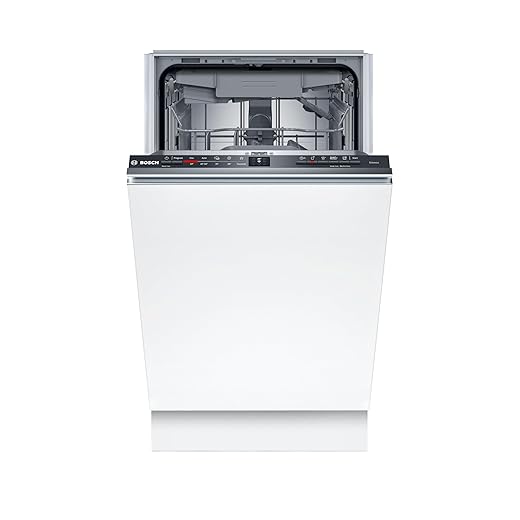 Bosch SPV2HMX42E, Serie 2, Smarter Geschirrspüler Vollintegriert, 45 cm breit, Besteckschublade, extra Trocknung auf Knopfdruck, höhenverstellbarer Oberkorb, leiser und effizienter Motor, mit aquaStop