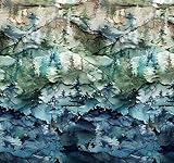 Northcott Northern Peaks Full Width Forest Ombre Blue/Multi, Fabric by The Yard