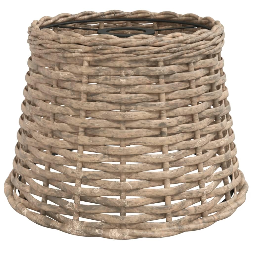 vidaXL Ceiling Lamp Shade, Ceiling Light Shade for Living Room Bedroom Dining Room, Pendant Light Shade with Holder Hole, White Wicker