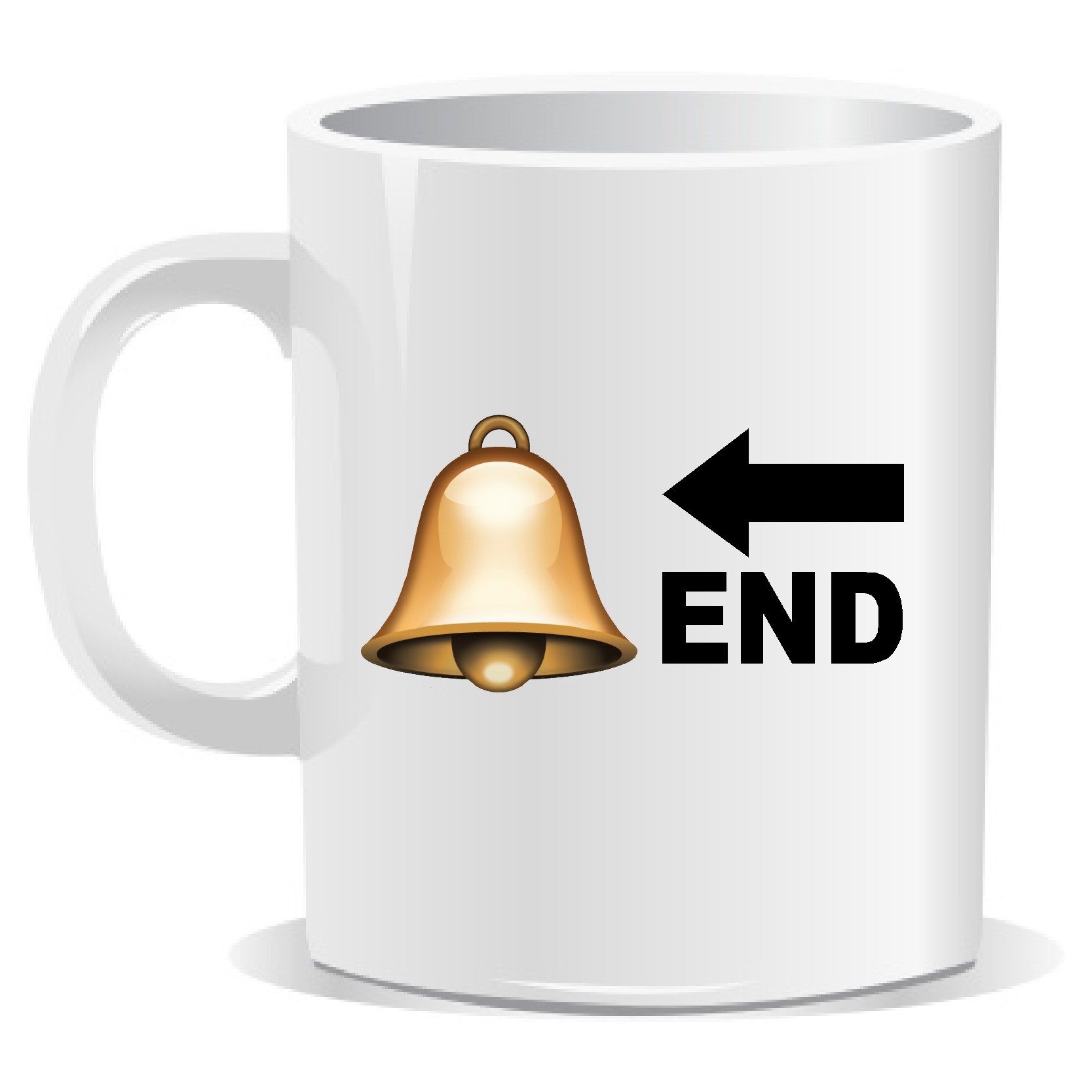 Bell End Mug | Secret Santa Mug | Christmas Xmas | Naughty Swearing Rude Novelty Joke Funny | Tea Coffee | Work Shop Office | Under 10 Pounds Ideas | by Ellis Graphix (TM)