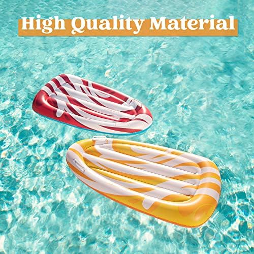 JOYIN Inflatable Boogie Boards for Kids Swimming Pool Floating Toys, Learn to Swim Water Boards Pack of 2
