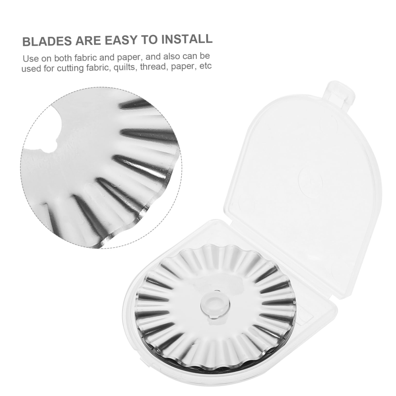 HAPINARY Set of 10 Rotary Cutter Blades 45mm Size Multi-use Craft Tool for Fabric Paper Quilting Diy Projects