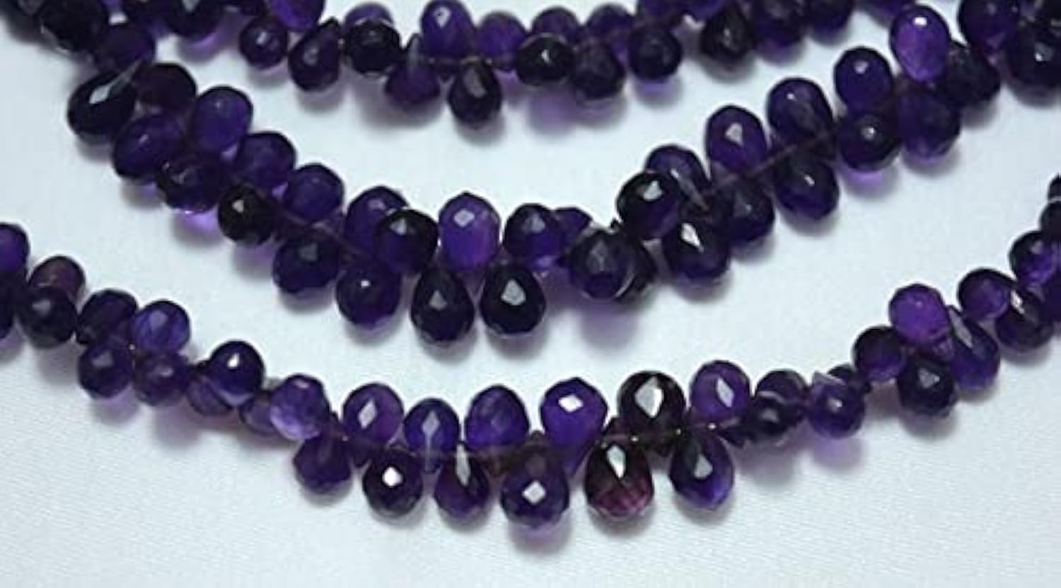 Amethyst Faceted briolettes haut de gamme, éclats violets pour joaillerie