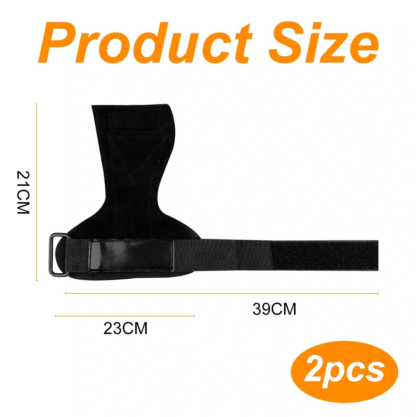 Chiluxendo Nero Straps Palestra, Polsiere Palestra con Imbottite, Fascette Palestra in Pelle, Cinghie Sollevamento Pesi, Fascette Sollevamento Pesi, Cinghie da Polso per Stacchi e Allenamento di Forza