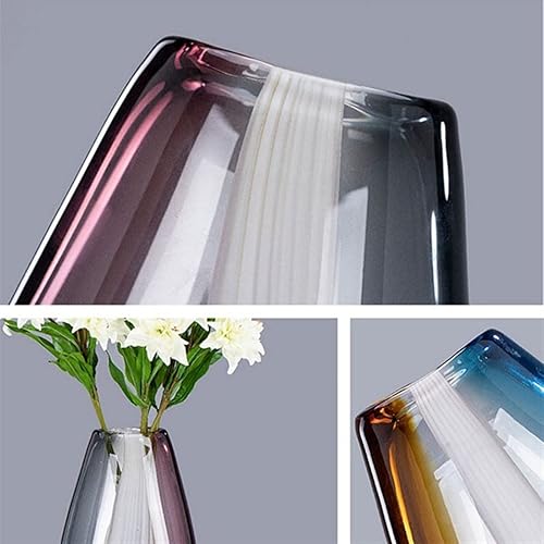 Miniatura 4 de Jarrones para decoración de mesa, florero de cristal, adorno para sala de estar, arreglo floral, simple escritorio, floreros para centros de mesa