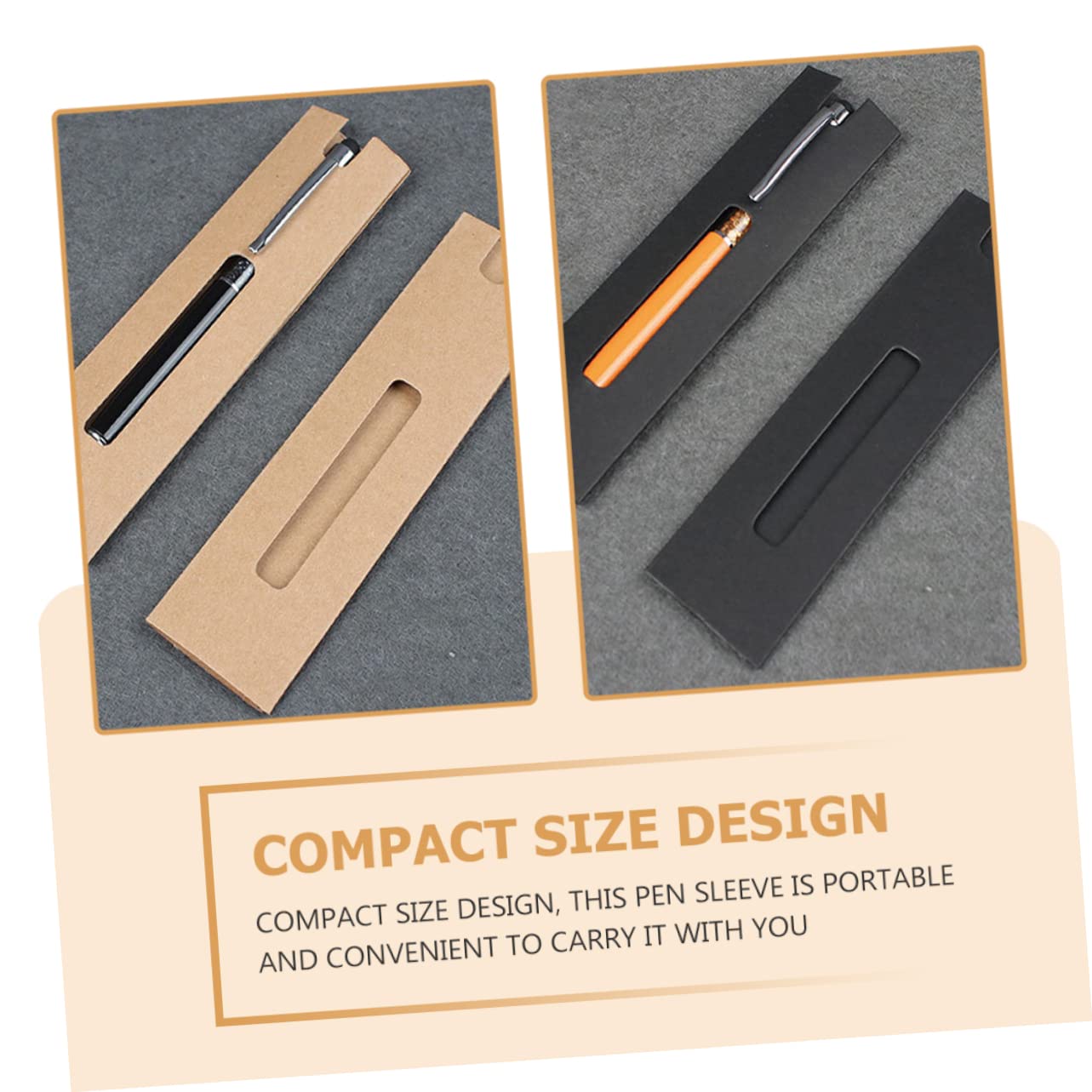 STOBOK 4 Set Di Pennarelli Astuccio Portapenne in Carta Kraft Astuccio Portapenne Pieghevole Per Una Facile Conservazione Ottima Idea 30 Pezzi*4
