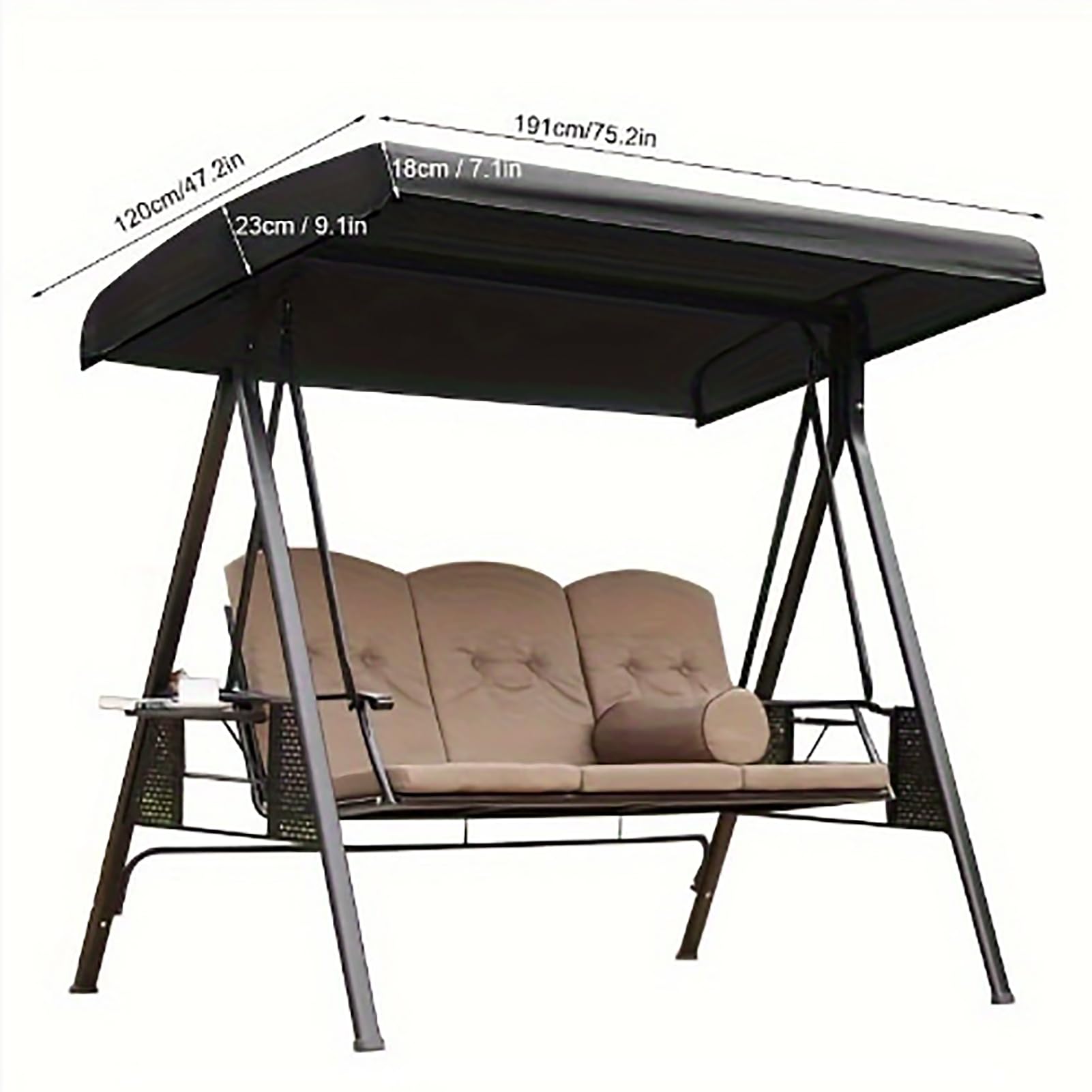 Wasserdichte Abdeckung für Gartenschaukel, strapazierfähig, wetterfest, Ersatzteil, regen- und windbeständig, Größe: 213 x 122 x 18/23 cm, grün, Schutz für Gartenmöbel