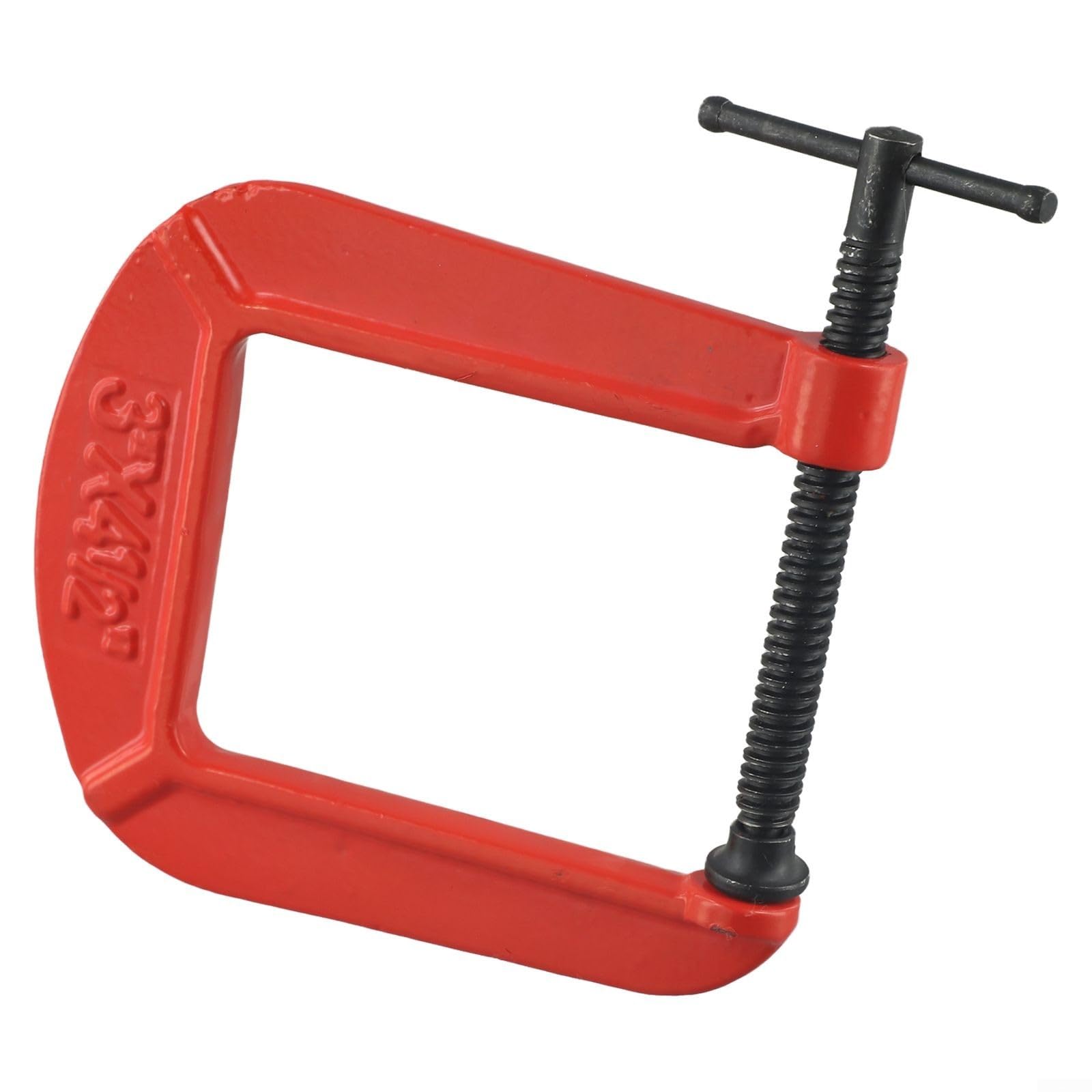 Morsetto a G resistente per lavorazione del legno, apertura ganascia 110 mm, profondità 305 mm, ghisa duttile con finitura antiruggine, cuscinetto girevole per uniforme (a)