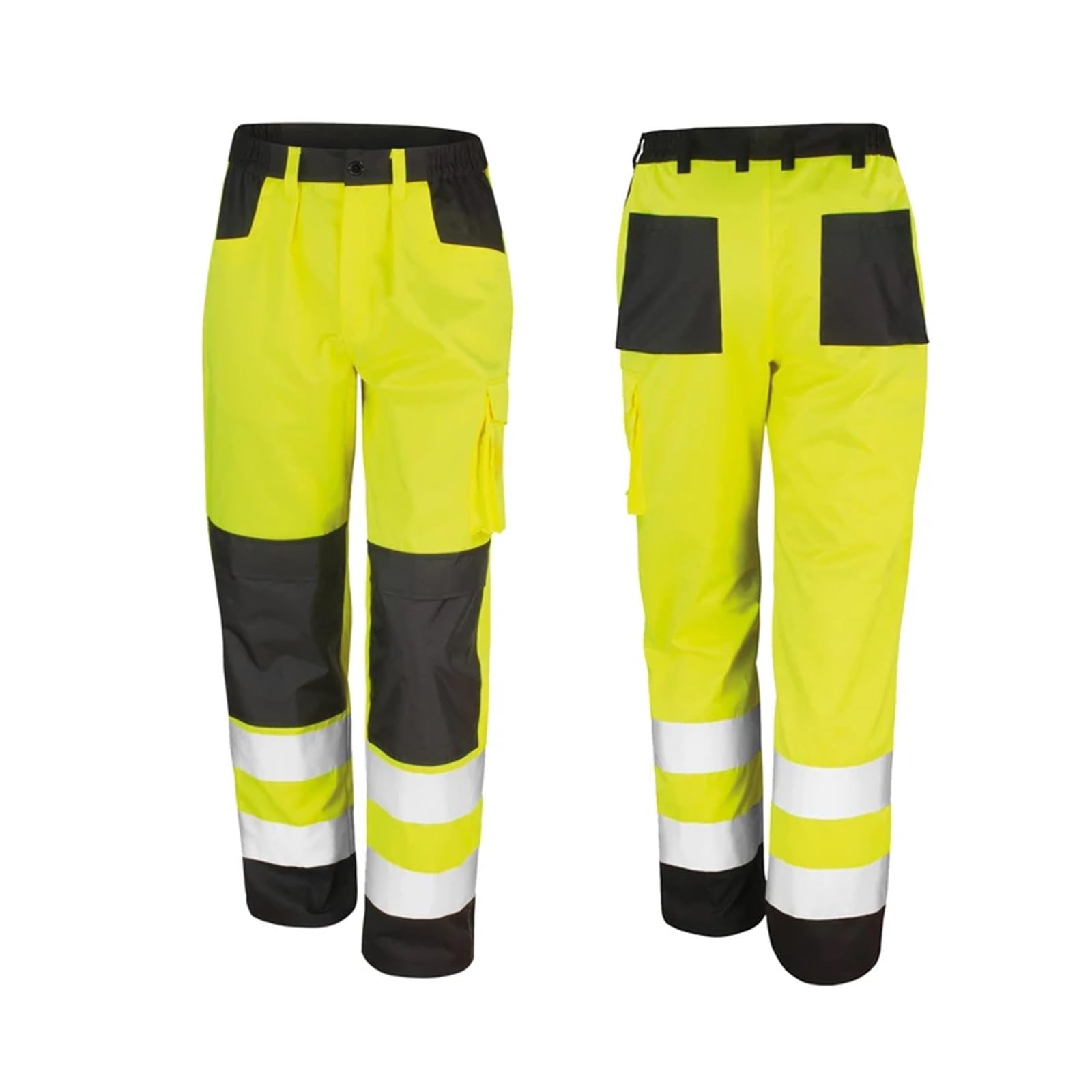Pantaloni da Lavoro Uomo Pantaloni riflettenti da uomo in cotone multitasche for lavori edili(XL)