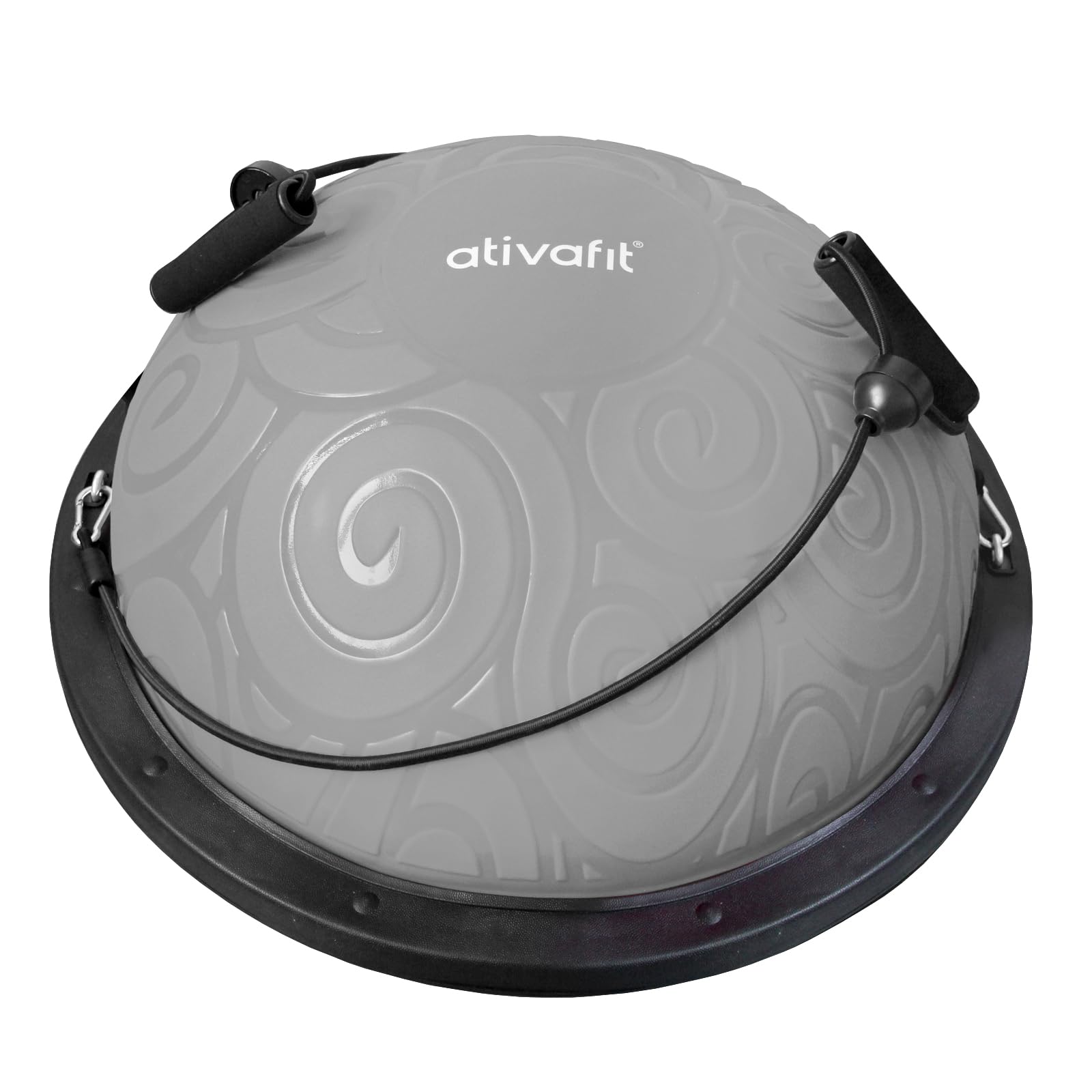 ATIVAFIT Entrenador de Equilibrio de Media Pelota con Correas para Yoga, balón de Equilibrio Antideslizante para Entrenamiento en casa, Fitness, Ejercicio, Entrenamiento de Fuerza, Gimnasio