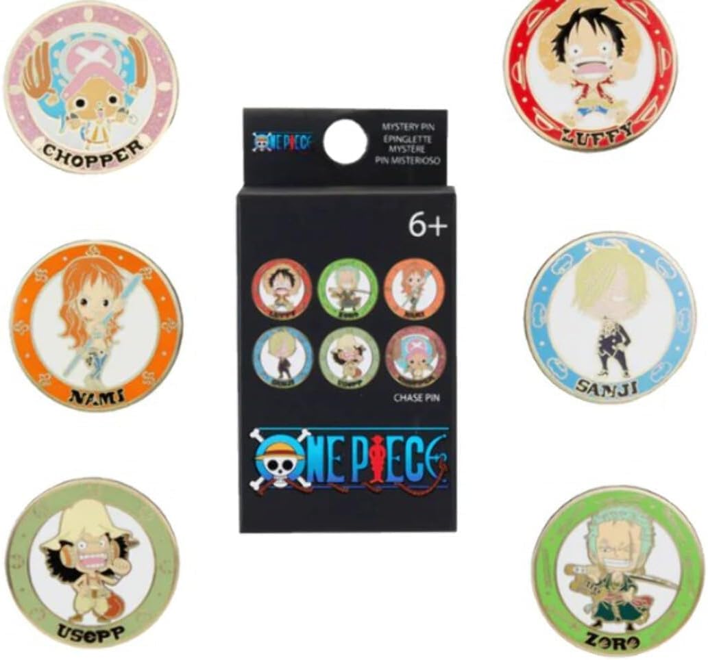 Pins: One Piece - Luffy, Zoro, Chopper and More - 1 of 6 to Collect - Styles May Vary