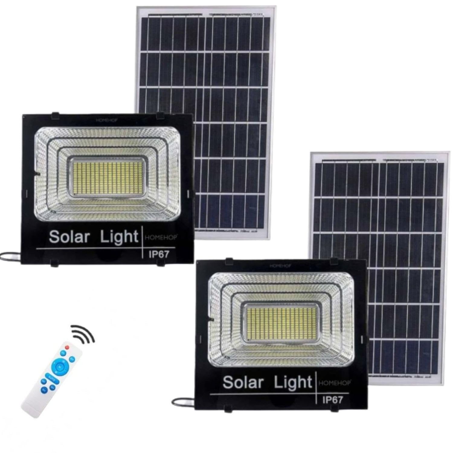 Homehop ABS 100W Solar Light Outdoor Waterproof Flood LED Lamp for Home Garden Wall Compound Automatic Powered with Remote Control (ABS, Combo Pack of 2) (B0C8J1LG8S) Amazon Price History, Amazon Price Tracker