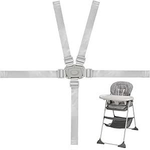 High Chair Straps Replacement Compatible with Graco Highchairs, Replacement Harness Straps for Most 5 Point High Chairs, Adjustable Replacement High Chair Belt