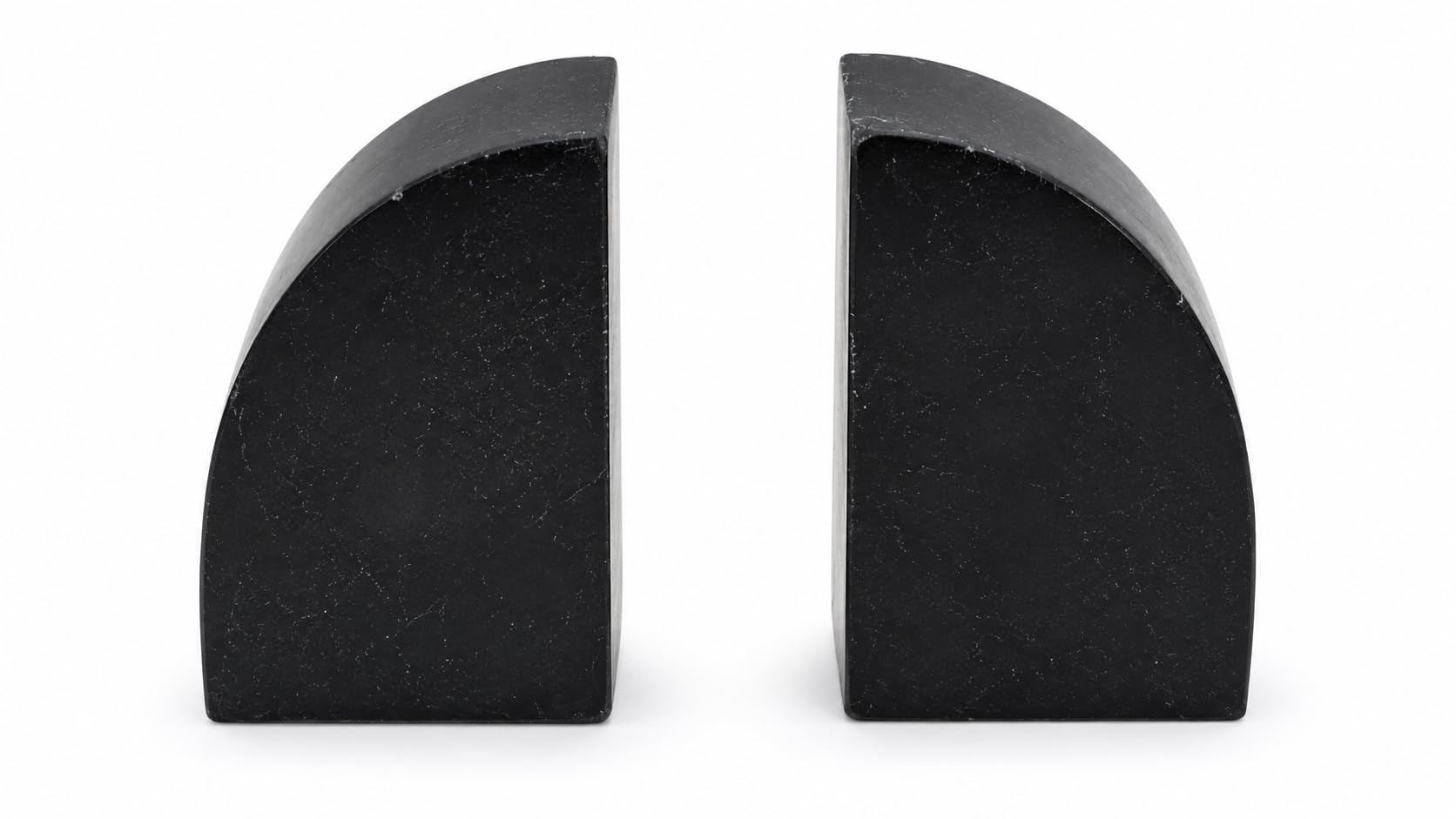 S.A. Overseas Natural Black Marble Bookends for Shelves (Pair) | Heavy Duty Decorative Book Holder | Handmade Stone Book Ends for Books, Office Desk, Study Table, Home Library & Shelf Decor-image-3