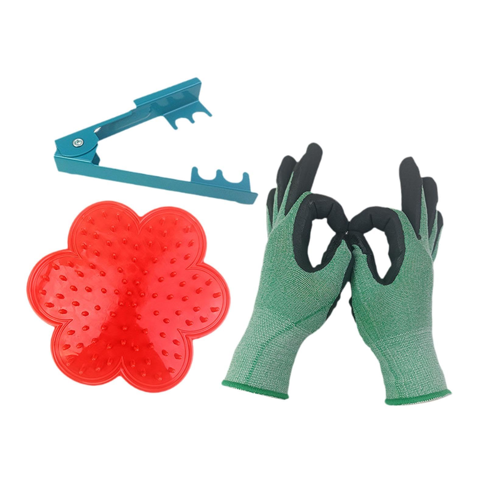 3x Leaf Thorn Stripper Kit Portable Garden Gloves for Yard Patio DIY Bouquet-image-24