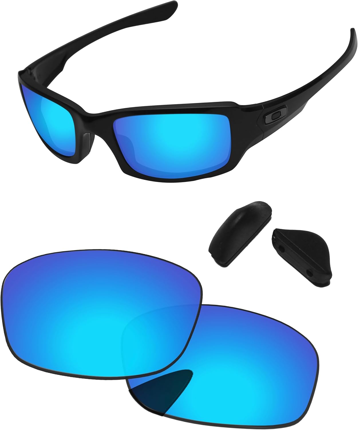 Amazon | PapaViva 交換レンズ For Oakley Fives Squared 灰色の