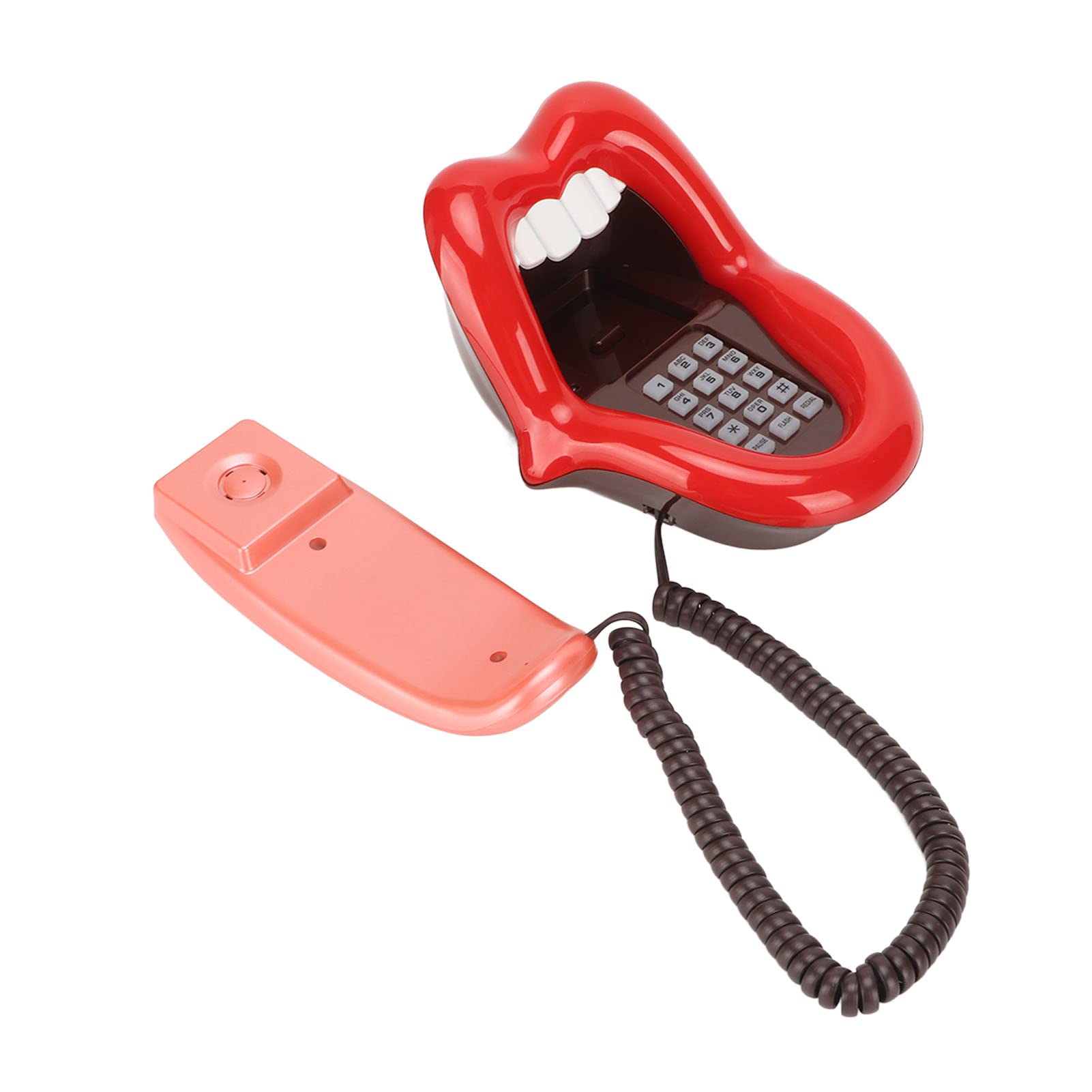 Telefono Fisso, Telefono Stile Stravagante a Forma di Lingua Larga, Telefono Carino e Divertente, Lingua Grande Stravagante per Feste a Tema, Oggetti di Scena Casa Stregata,