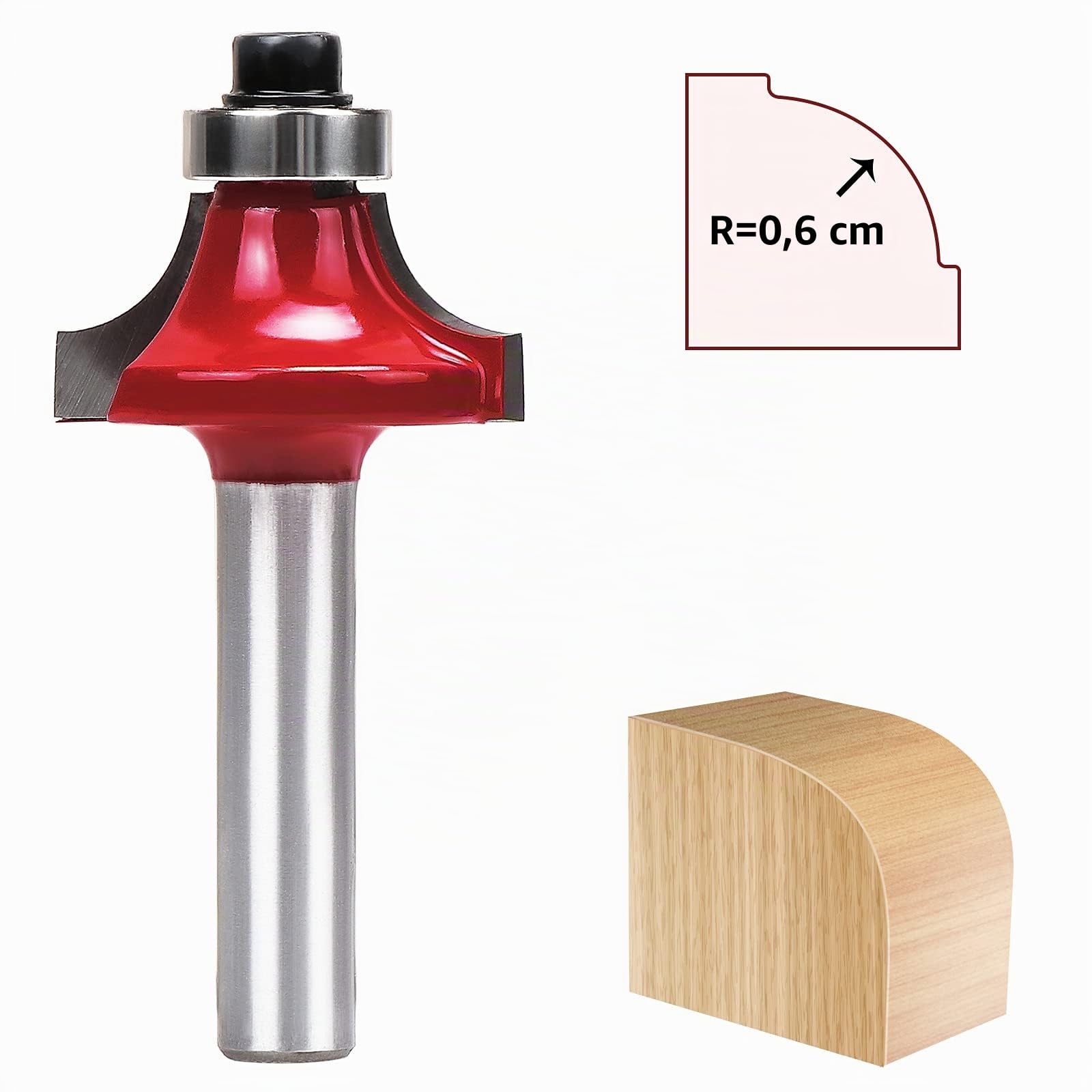 HSEAMALL 15 piezas 1/4 " 6.35MM vástago Fresas de fresado de carburo de tungsteno Fresas de madera con caja de madera