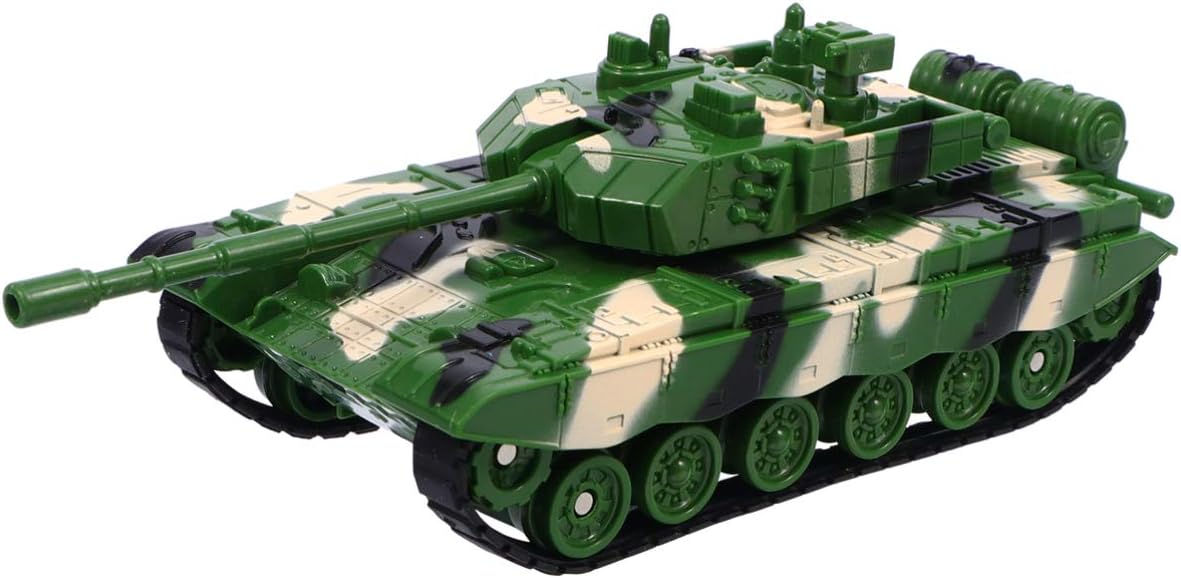 TOYANDONA Toy Vehicles Plastic Tank Toys Model Cars Playset Tank Vehicle for Boys Kids (Camouflage Green)