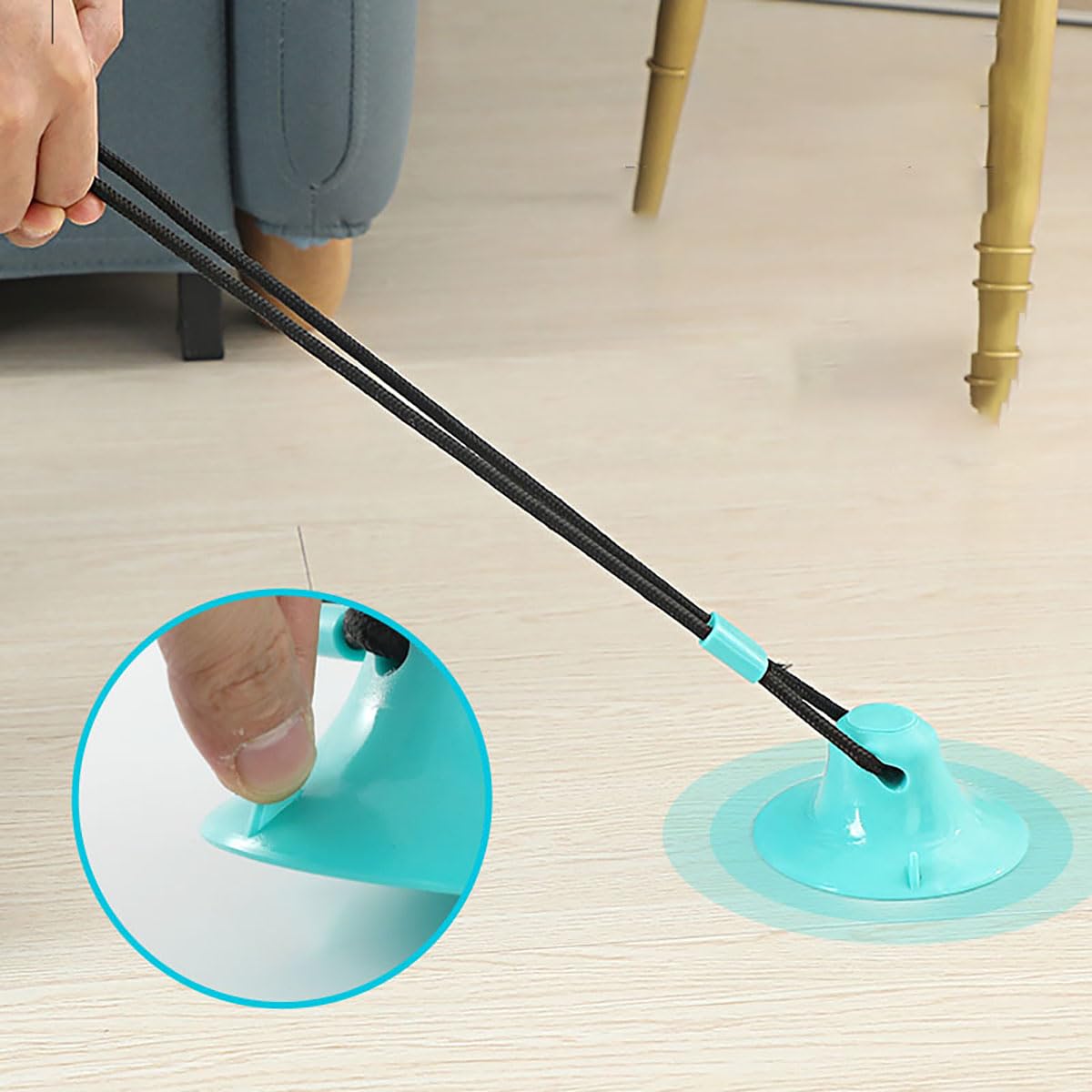 Jouet interactif à Ventouse for Chien avec Son et Fuite de Nourriture – Balle d'entraînement en Caoutchouc Durable for Le tir à la Corde(3)