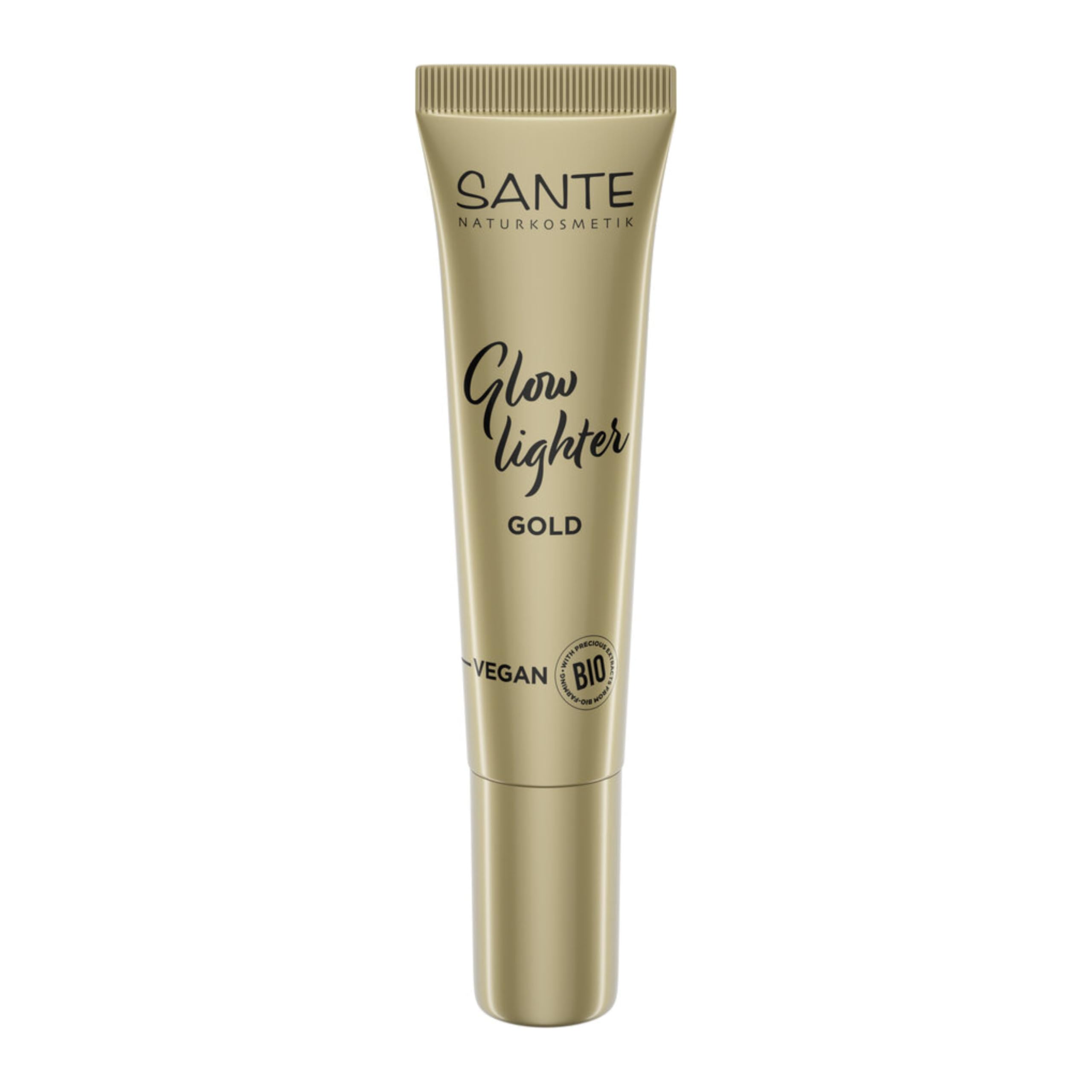 SANTE Naturkosmetik Liquid Highlighter – 01 Gold – 15 ml – Líquido Glow con vitamina E y aloe vera orgánico – para acentos radiantes y brillo natural – vegano
