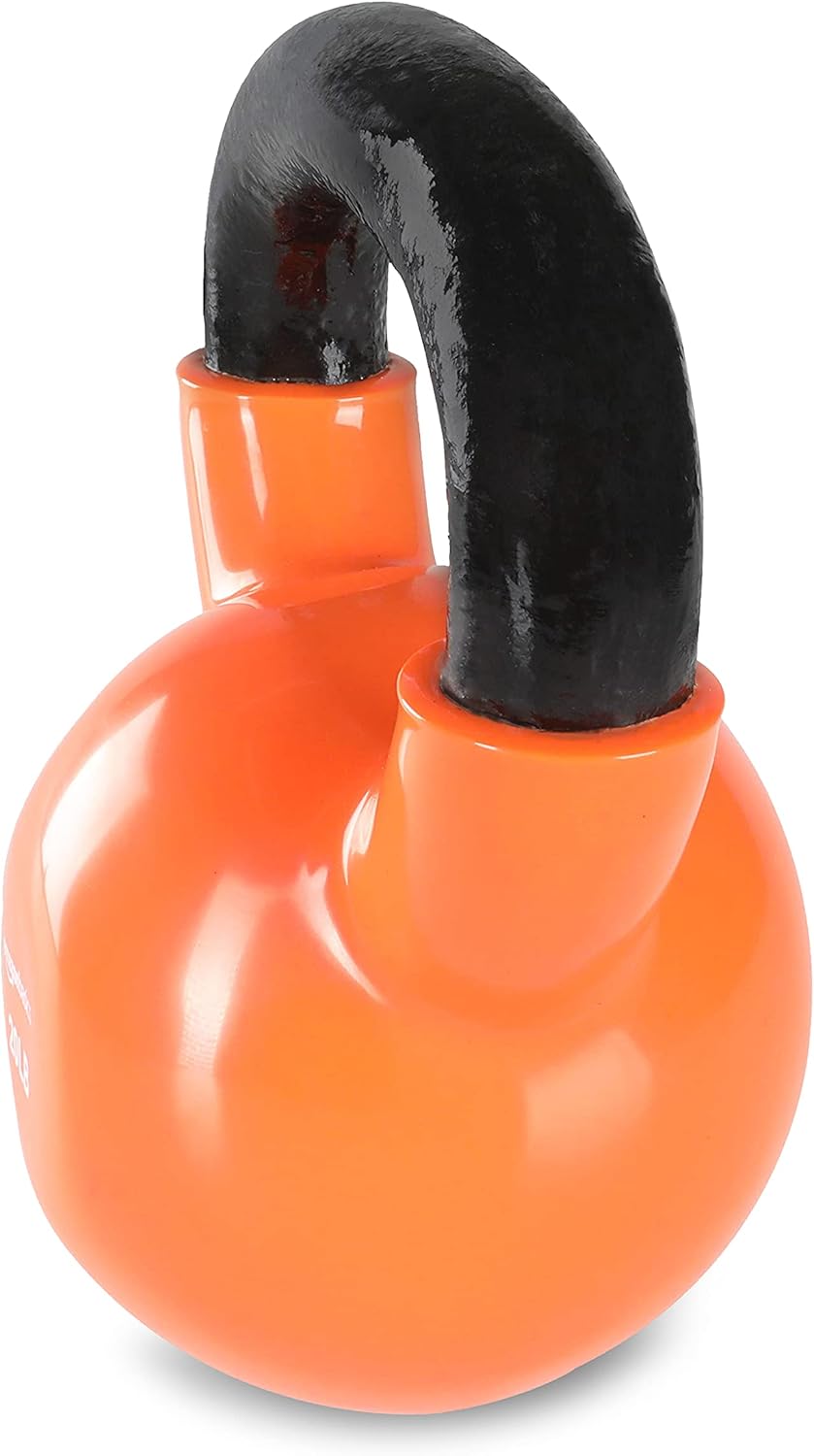 Basics Vinyl Kettlebell - 20 Pounds, Orange : Sports & Outdoors