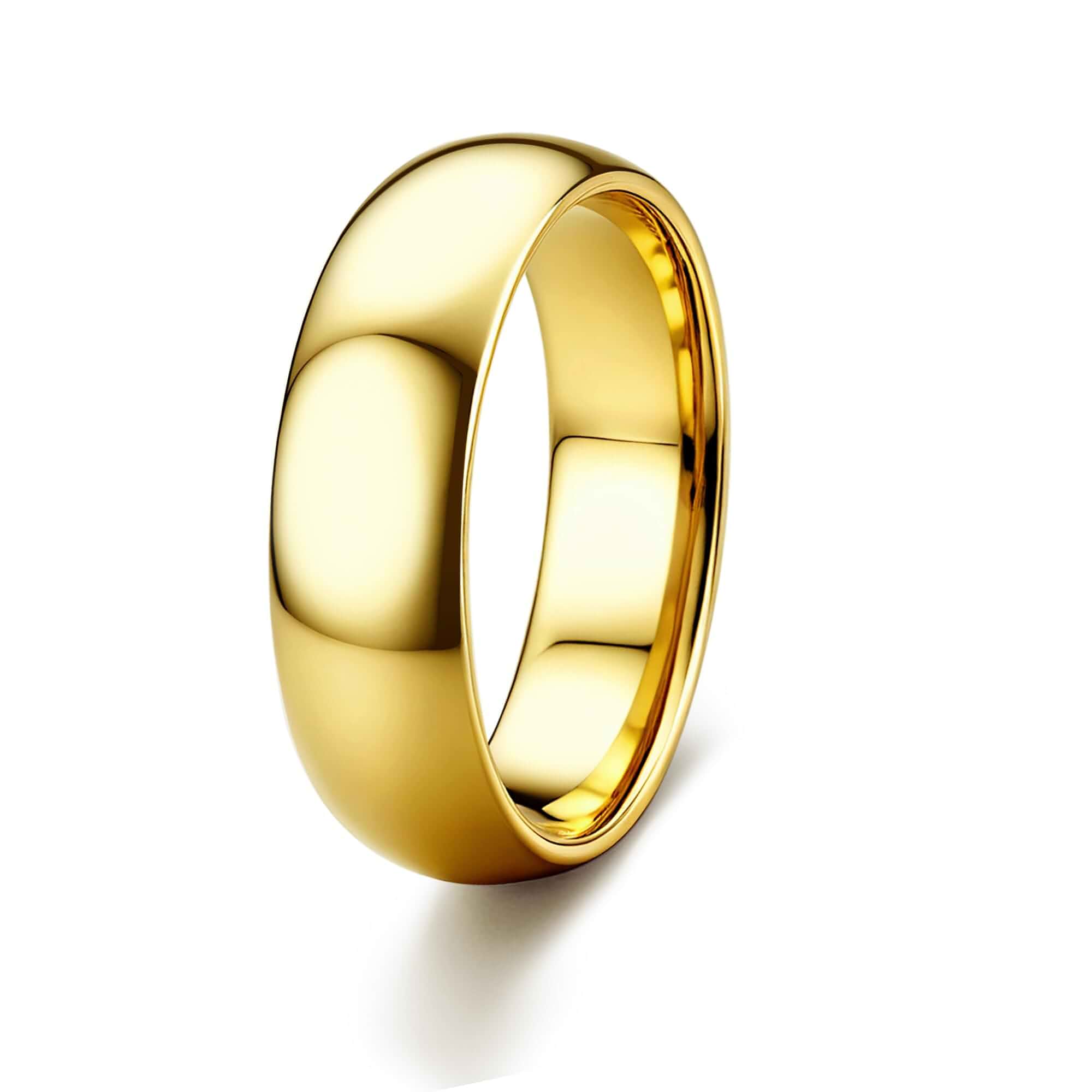 ORAZIO 2mm 4mm 6mm 8mm Stainless Steel Wedding Band Ring for Men Women Silver/Black/Gold Plated, Domed High Polished, Mens Wedding Band, Engagement Promise Ring, Comfort Fit, Size 6-14