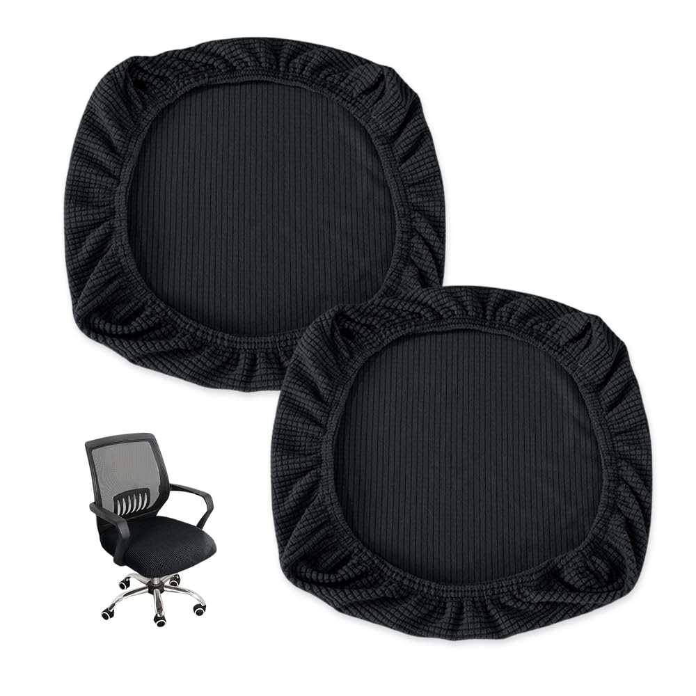 Funda redonda para silla, funda extensible, cojĆn de silla de comedor, taburete giratorio de barra, protección asiento de oficina, funda de asiento lavable