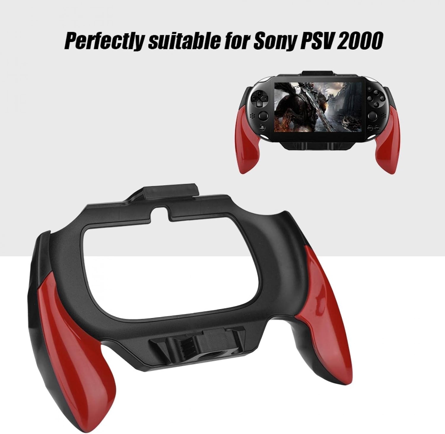 Ps Vita Controller Grip, Ps Vita Games, Ps Vita Grip, Abs Game Hand Grip Handle Holder Bracket Stand Fit for Sony PSV Ps Vita 2000 for Psvita (Red)