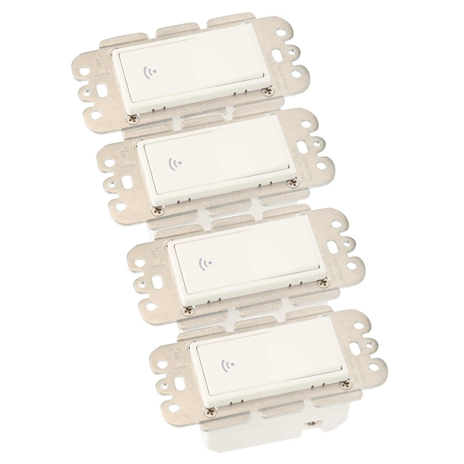 4-Gang-WLAN-Smart-Lichtschalter, Sprachsteuerung, APP-Fernbedienung für, Einfache Installation für Smart Home-Besitzer, Weiß