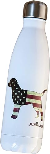 Miniatura 5 de JUS LABS Botella de agua de acero inoxidable y aislada al vacío, termo a prueba de derrames con tapa de rosca, retención de temperatura fríocalor,