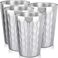 Vista 19 de Beasea Mini vasos de acero inoxidable, juego de 4 vasos de metal de 6 onzas, apilables de acero inoxidable 304, vasos de doble pared con aislamiento