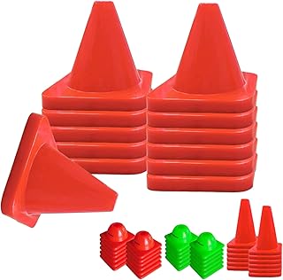 Versatyle Heavy Duty Agility Training Cones (2 in, 6 in, 9 in, 12 in, 28 in) for Sports, Kids Coaching, Multipurpose Field Marker Cones, Soccer, Basketball Drills, Bike, Motorcycle, Traffic Training
