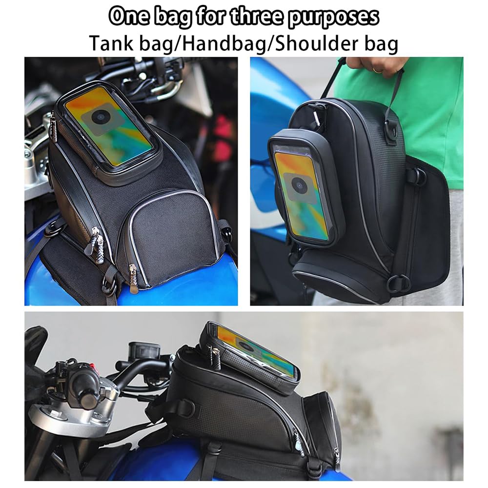 Borsa Serbatoio Moto per Honda CRF 300 L CRF 300 Rally CRF300L, Impermeabile Multifunzione Borsa per Serbatoio Moto Borsa per Turismo Navigazione in Moto Borse Serbatoio