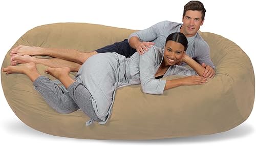 Miniatura 87 de Comfy Sacks - Puf de espuma viscoelástica de 7.5 pies, tumbona de piel sintética color negro Piel sintética, color negro,Piel sintética de color