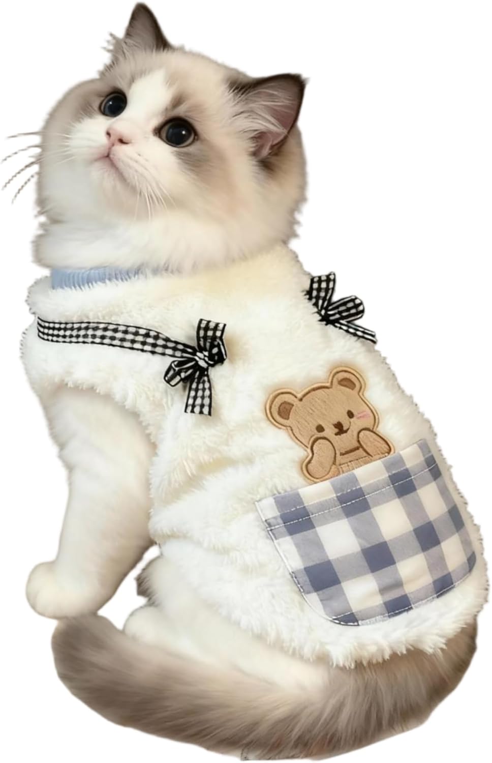 Cute Cat Clothes Kitten Sweater Dog Puppy Clothes Pet Apparel Bear Pattern Sleeveless Vest Outfit