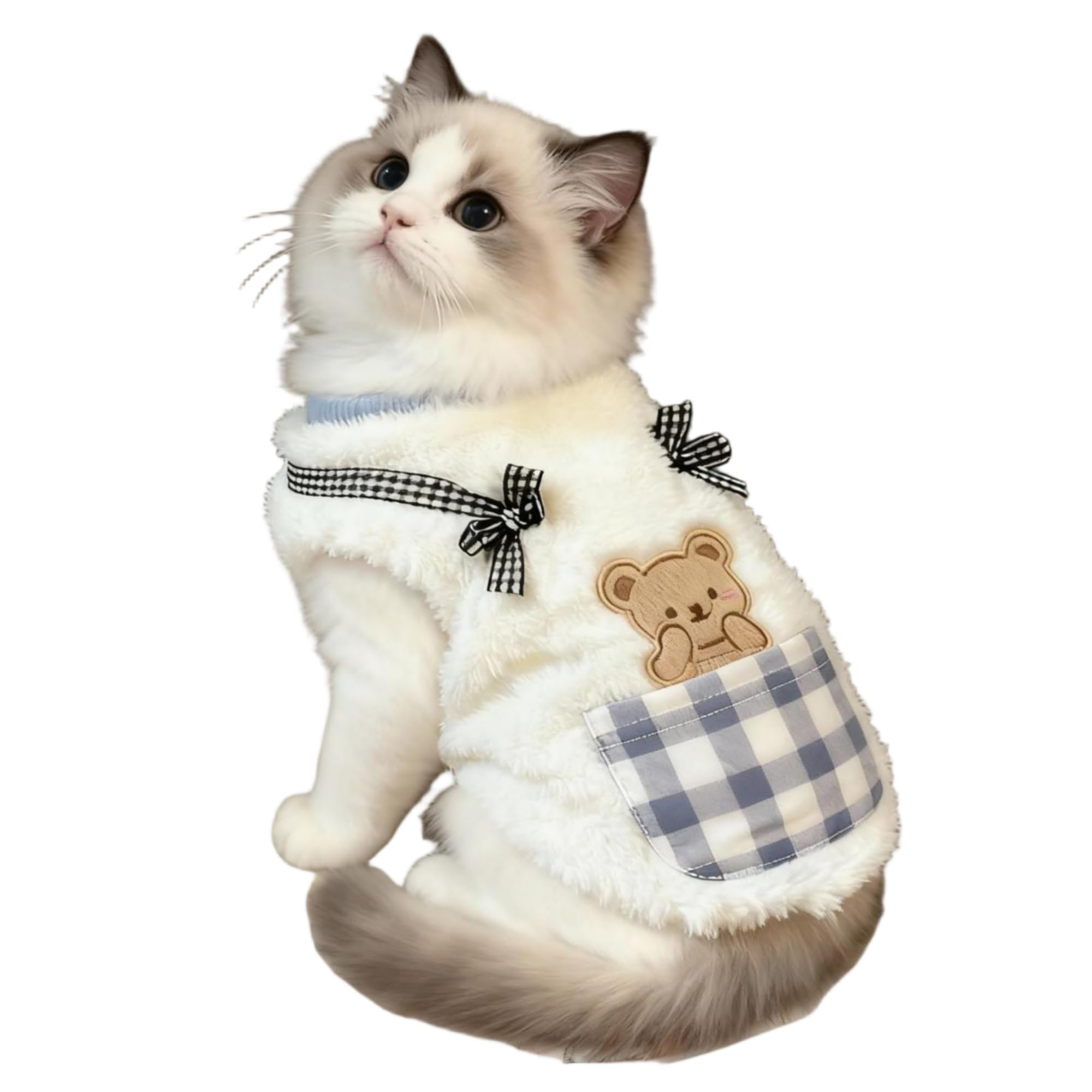 Ropa para gatos y cachorros chaleco de oso para paseos y descanso en casa