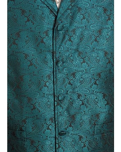 Scully Rangewear Men's Rangewear Classic Paisley Dress Vest Teal Large2