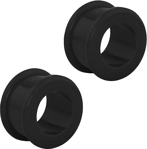 Forbidden Body Jewelry Juego de aretes de silicona ultra suaves y cómodos de 916 pulgadas, 0.551 in, planos, de doble acampanado