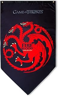 Game of Thrones Targaryen House Sigil Banner Indoor Fabric Wall Hanging Home Decor 30" x 50" House of Dragons