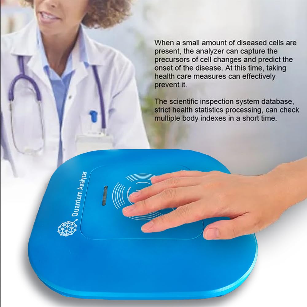 CareforYou QMR-998 Quantum Resonance Magnetic Analyzer Set Hand Touch Quantum Body Analyzer with 52 reports 10th Generation New (blu)