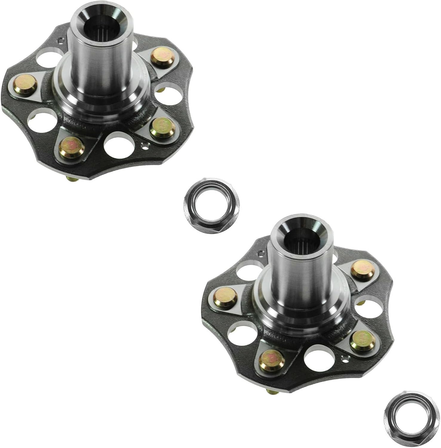 TRQ Wheel Hubs Rear Driver Left Side & Passenger Right Side 2 Piece Set for 2003 2004 2005 2006 2007 2008 2009 2010 2011 Honda Element